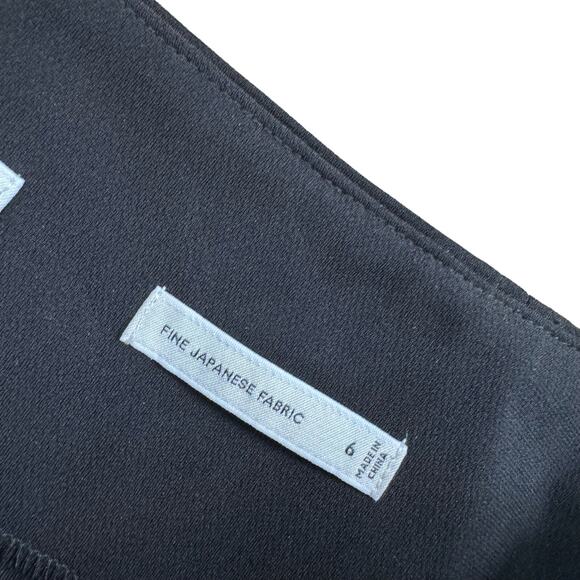 BABATON Black ALine Knee Length Skirt Japanese Fabric Women’s Size 6 - Picture 3 of 6